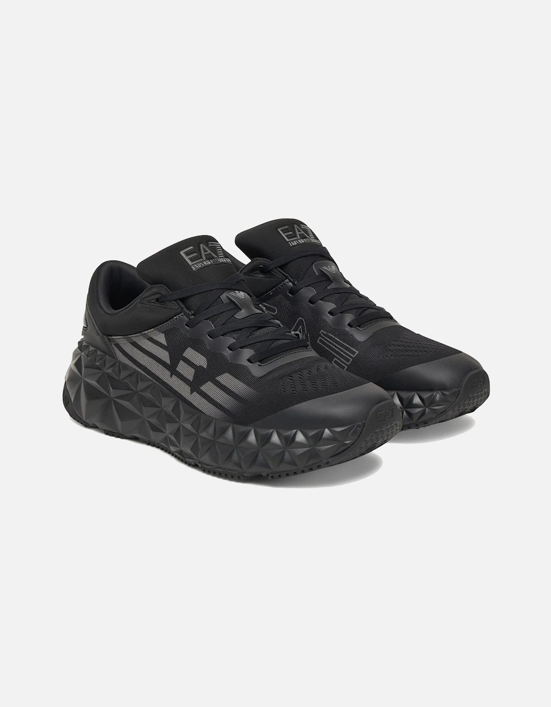 Emporio Armani Ultimate C2 Kombat Trainers Triple Black/Gunmetal