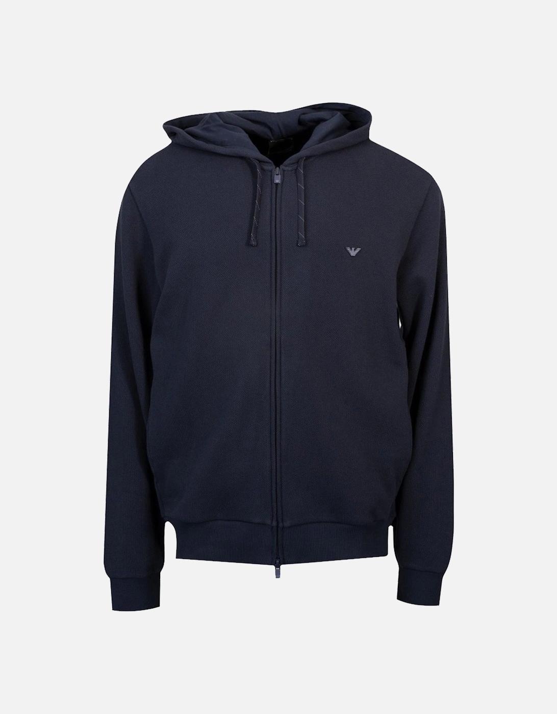 Lounge Pique Zip Hoodie Navy, 5 of 4