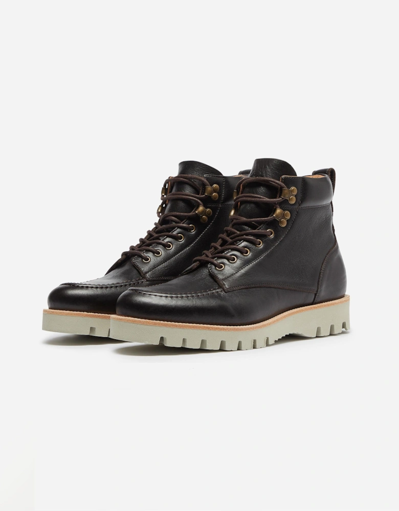 Bolhas Mens Moc Toe Boots - Brown