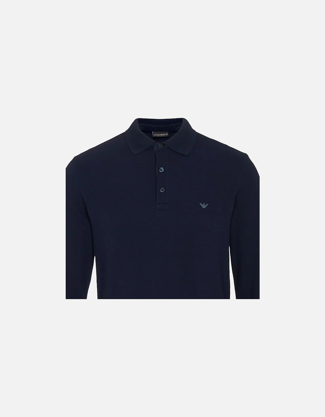 Lounge Pique Polo Sweatshirt Navy
