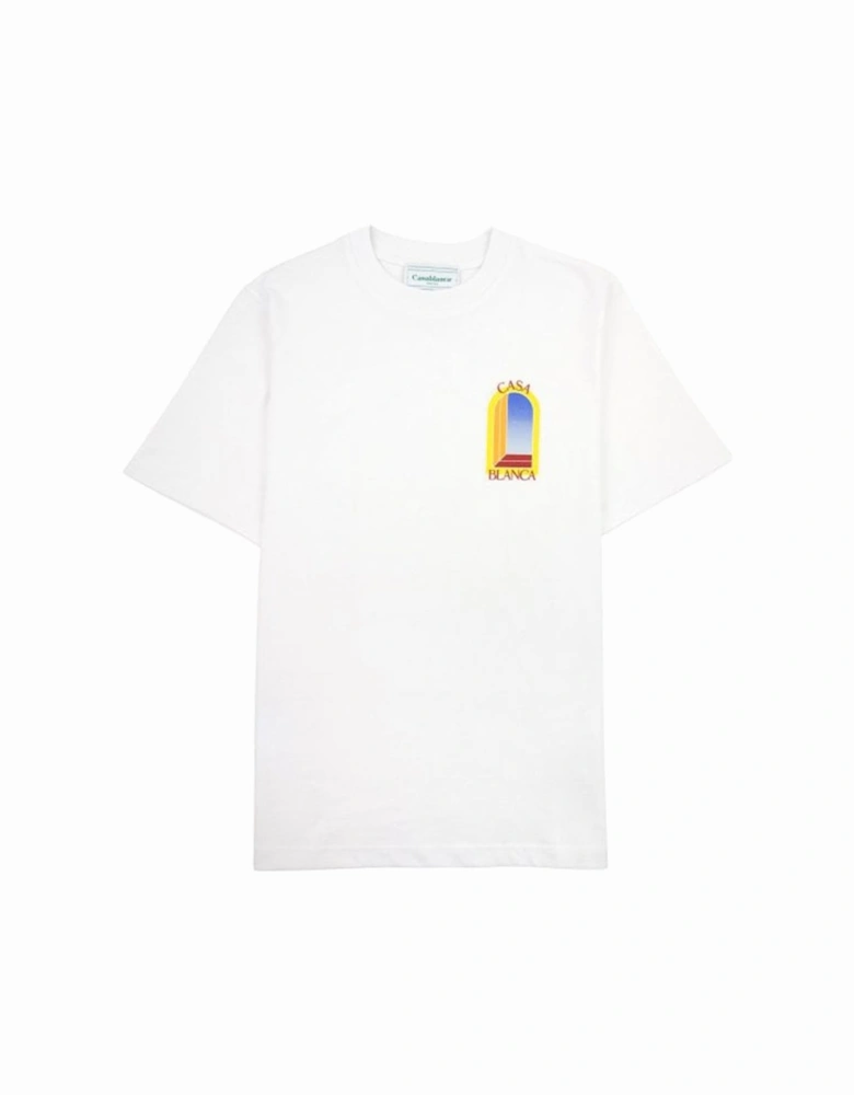 Men's White L'arche De Nuit Printed T-Shirt