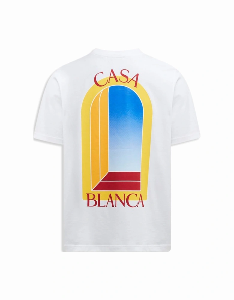 Men's White L'arche De Nuit Printed T-Shirt