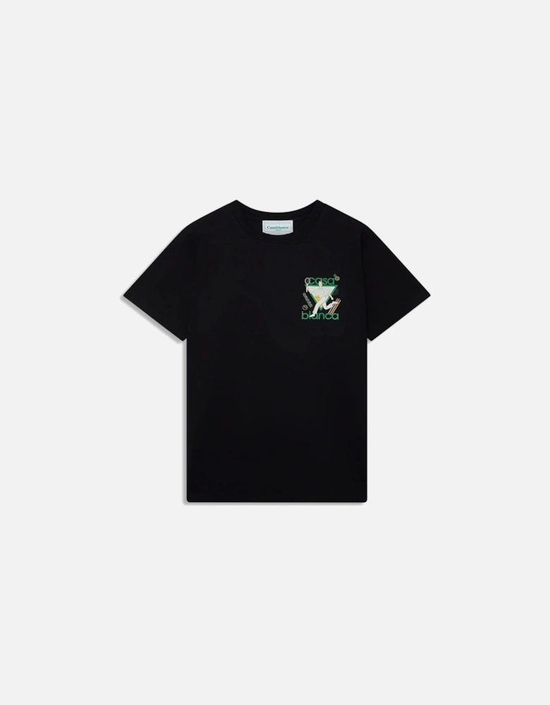 Men's Black Le Jeu Printed T-Shirt