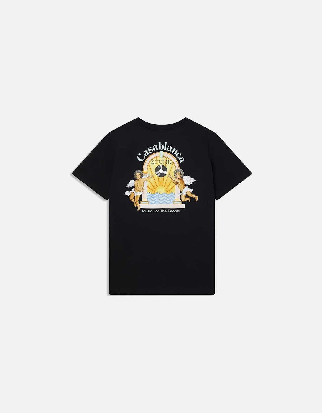 Men's Black Studio De Musique Printed T-shirt