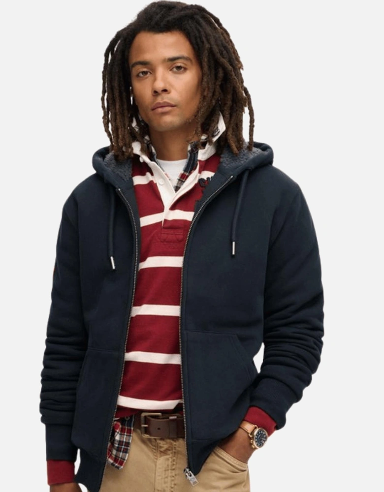 Mens Borg Lined Full Zip Hoodie