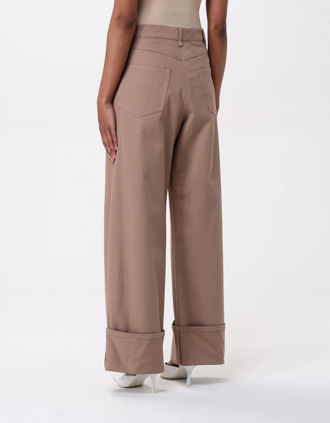 Wide Leg Cuffed Pants