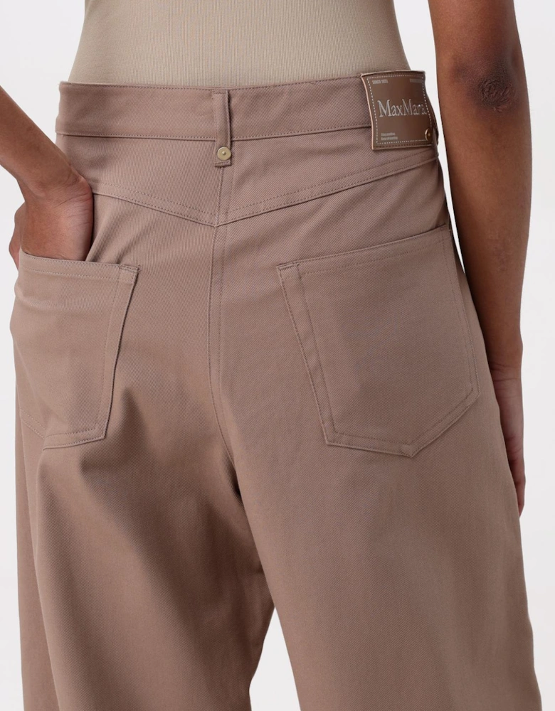 Wide Leg Cuffed Pants