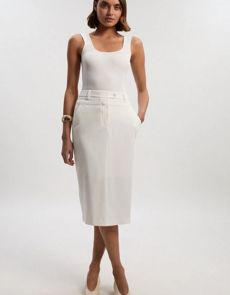 Tailored Tux High Waisted Pencil Skirt