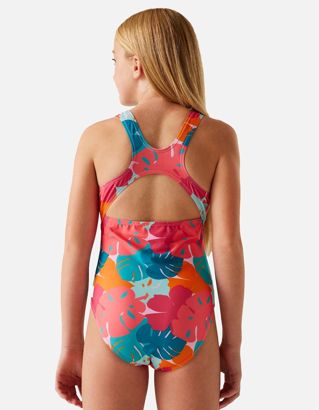 Girls Katrisse Tropical Leaves One Piece Swimsuit