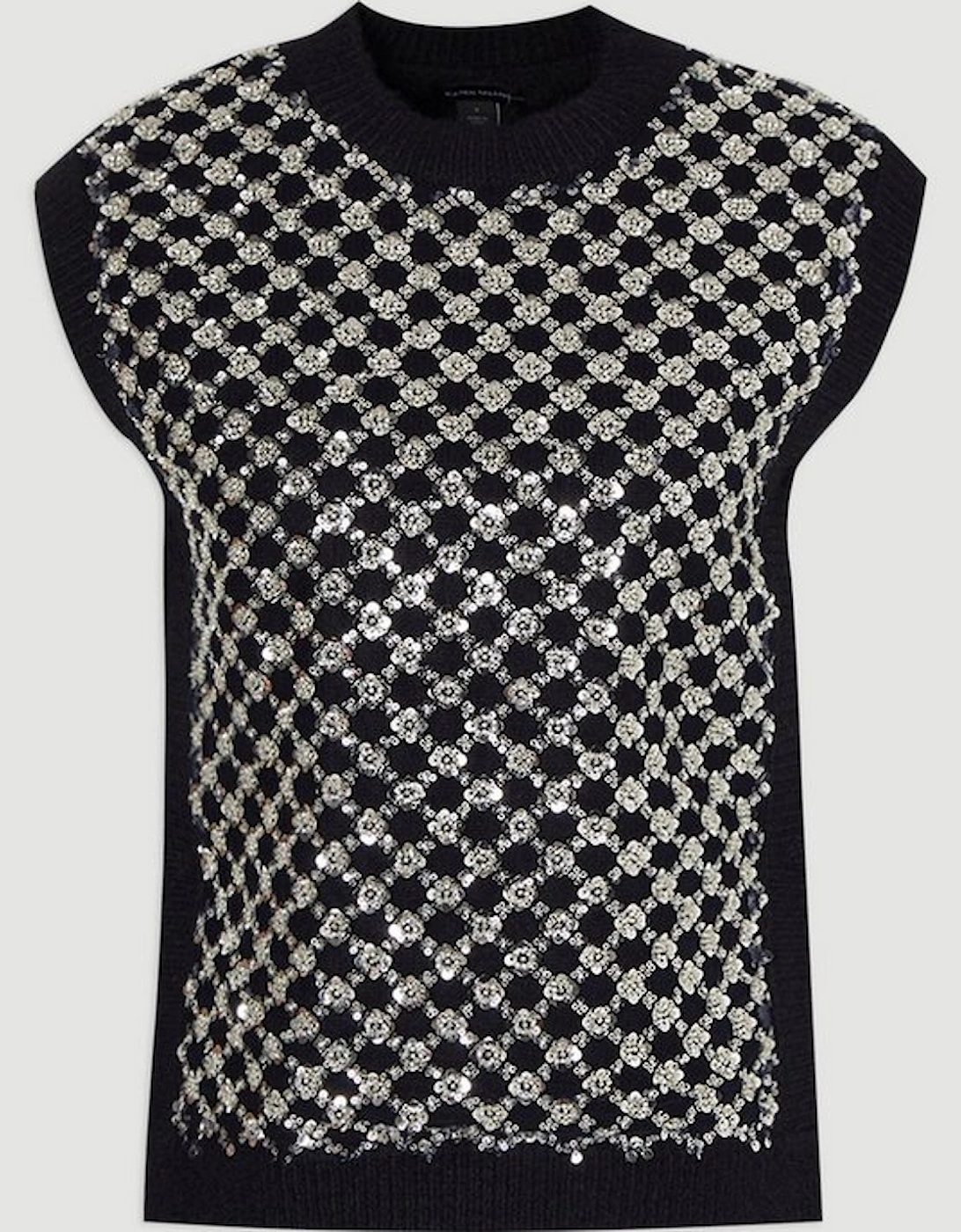 Plus Size Embellished Cosy Knit Tank Top