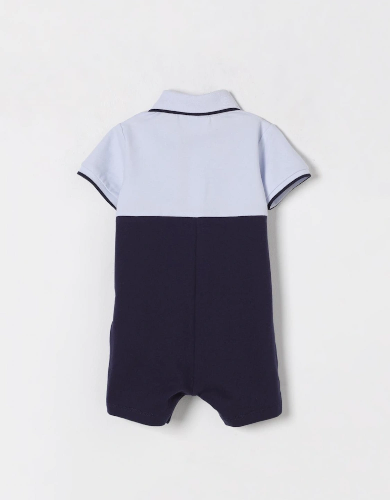 Baby Polo Romper TwoTone Design