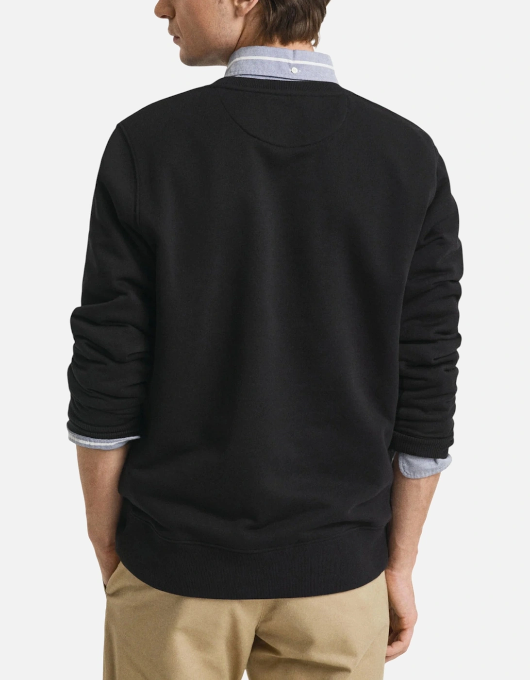 Shield Mens Crew Neck Sweatshirt Pullover French Terry Graphic Embroidered