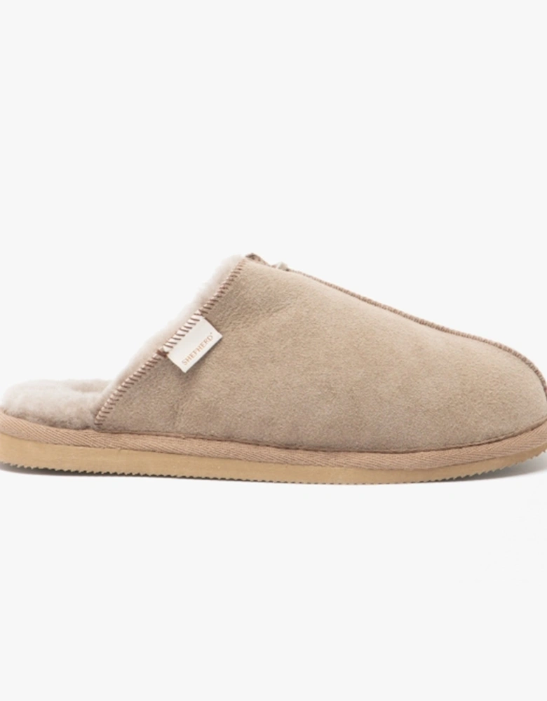 HUGO Mens Sheepskin Mules Stone