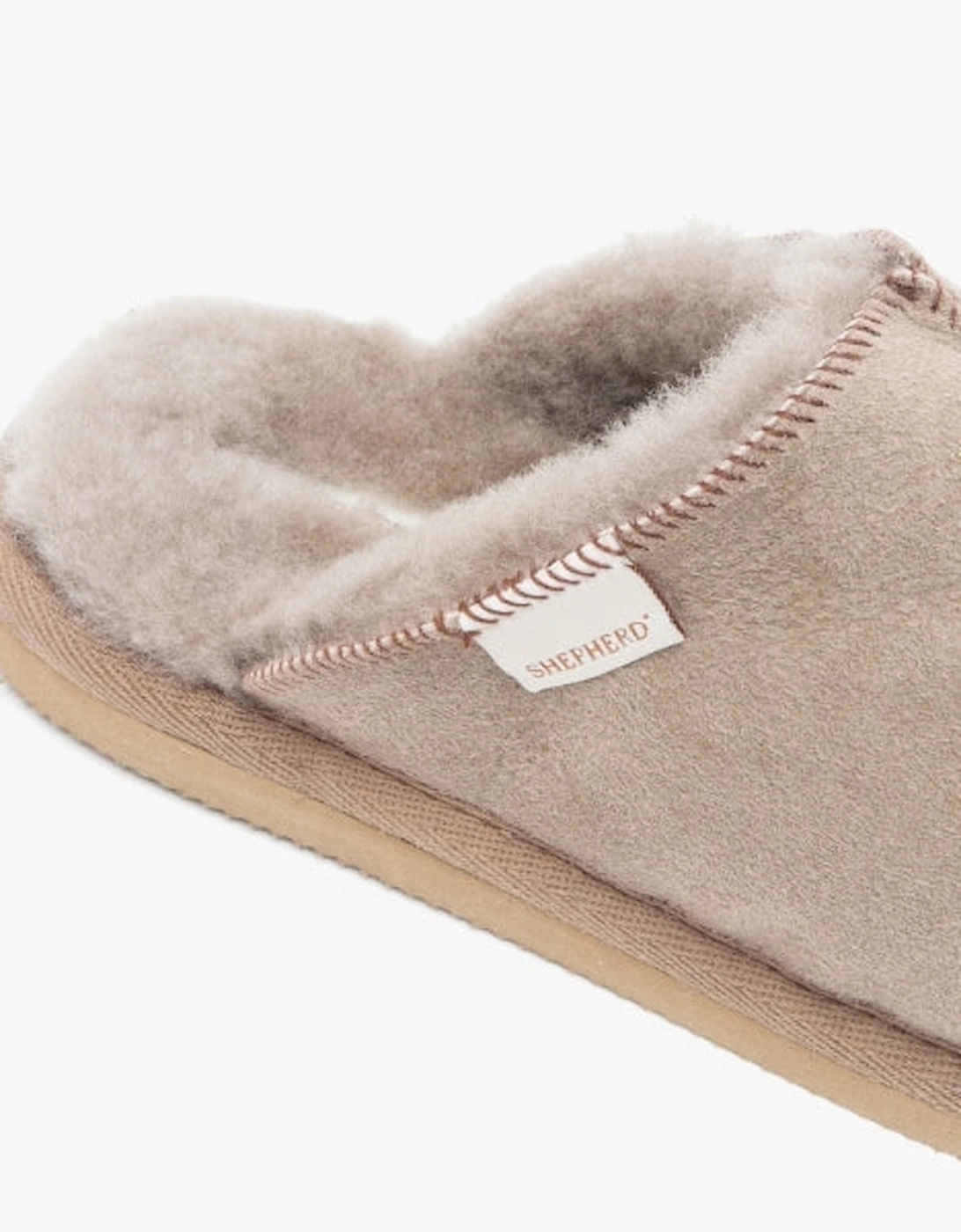 HUGO Mens Sheepskin Mules Stone