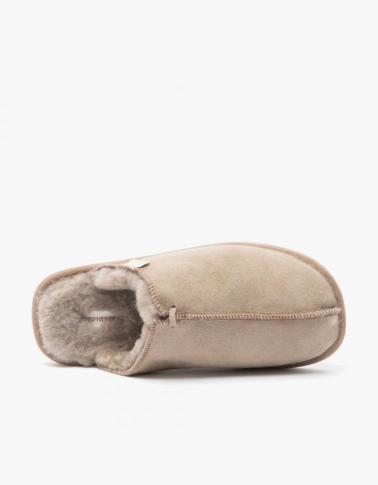 HUGO Mens Sheepskin Mules Stone