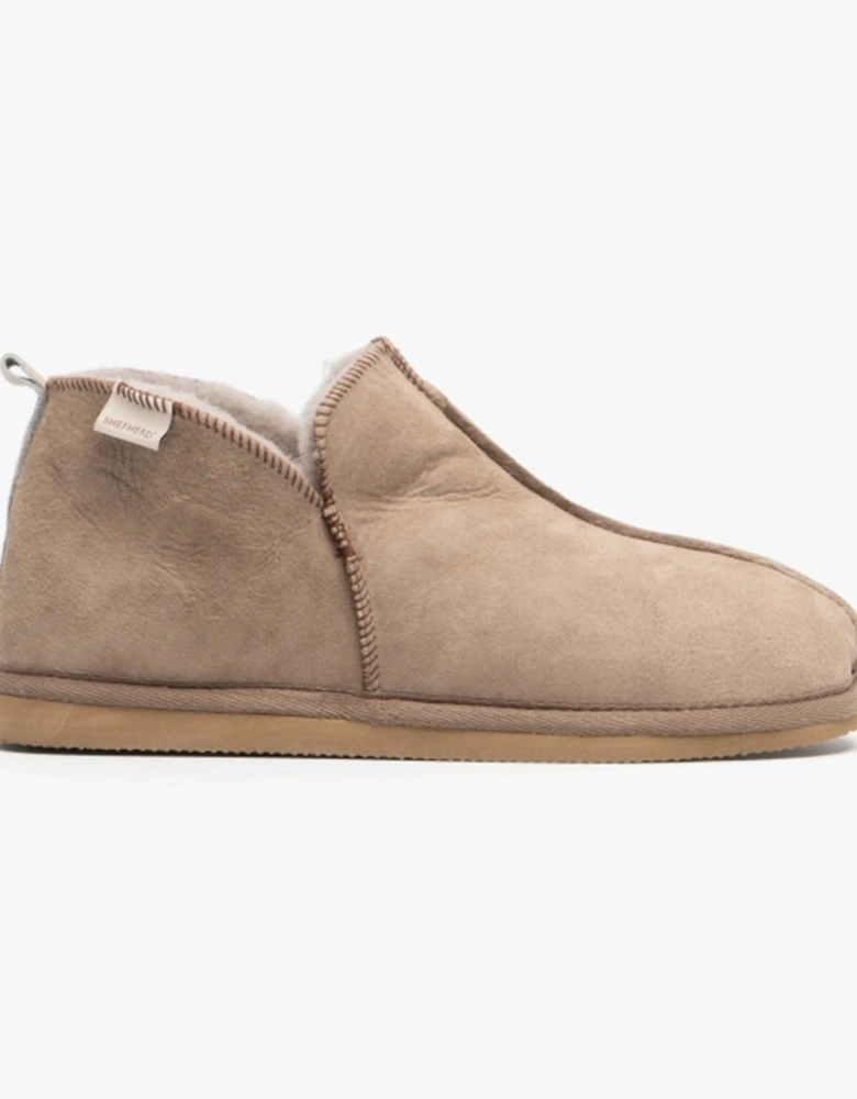 ANTON Mens Sheepskin Slipper Boots Stone