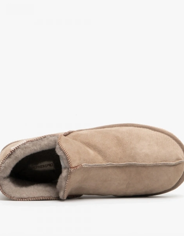 ANTON Mens Sheepskin Slipper Boots Stone