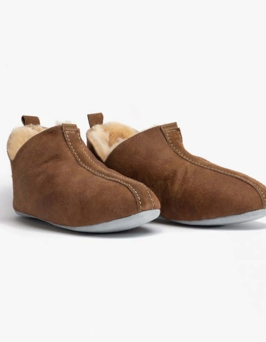 LINA Womens Sheepskin Slipper Boots Antique/Cognac