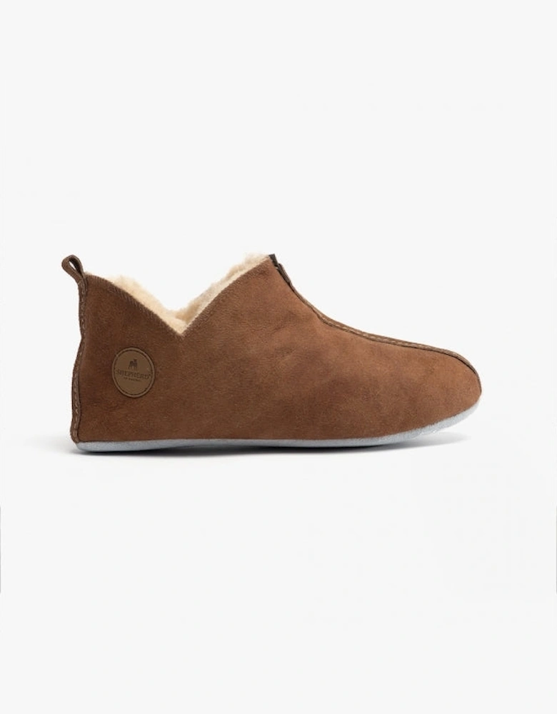 LINA Womens Sheepskin Slipper Boots Antique/Cognac
