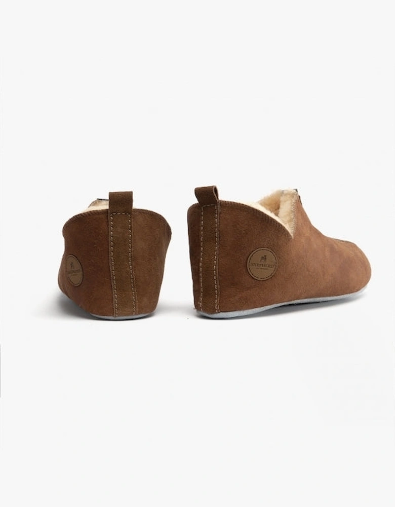 LINA Womens Sheepskin Slipper Boots Antique/Cognac