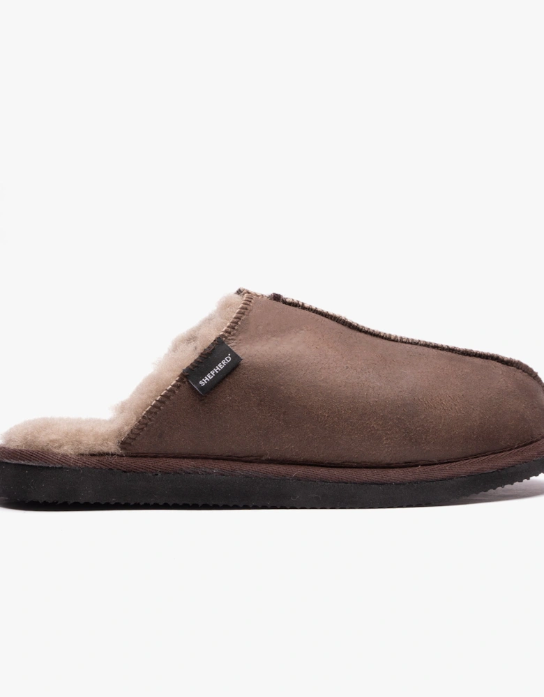 HUGO Mens Sheepskin Mules Oiled Antique