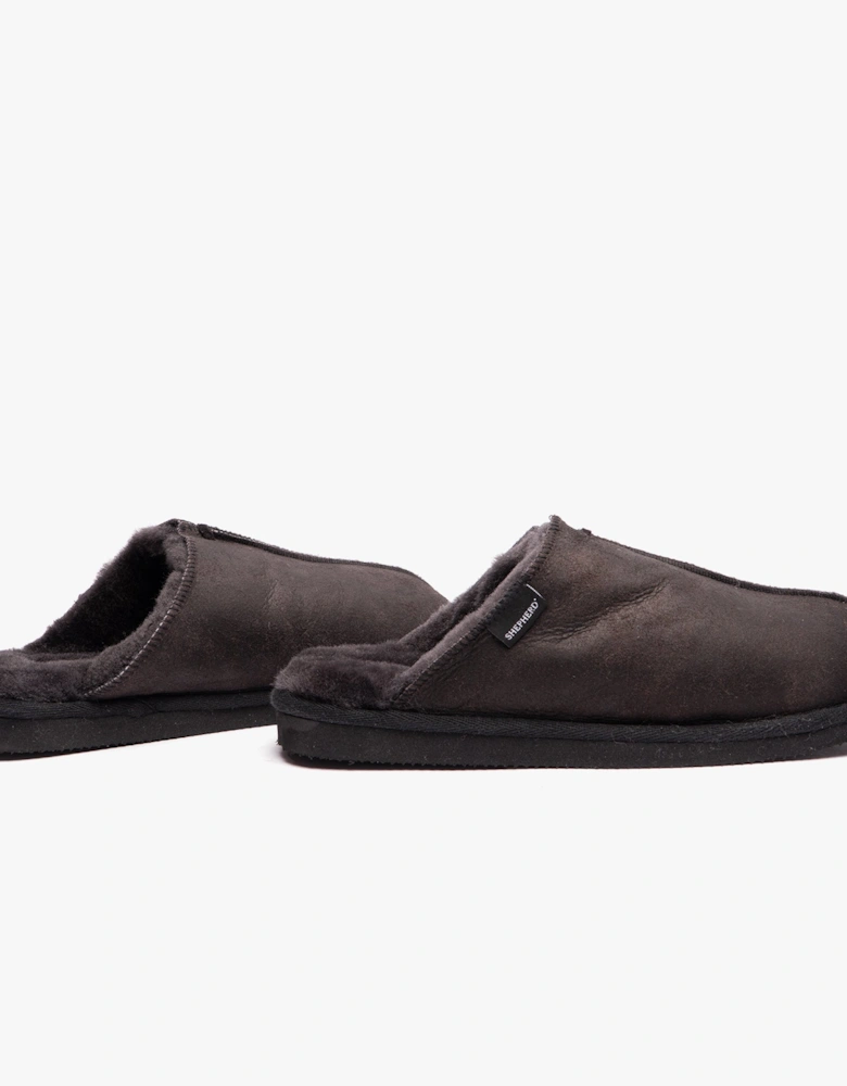 HUGO Mens Sheepskin Mules Black