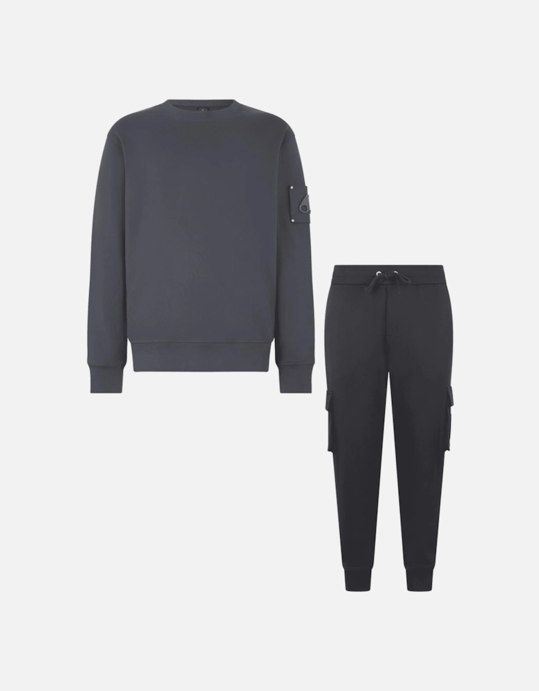 Hartsfield Crew Neck Cement Grey Cargo Tracksuit