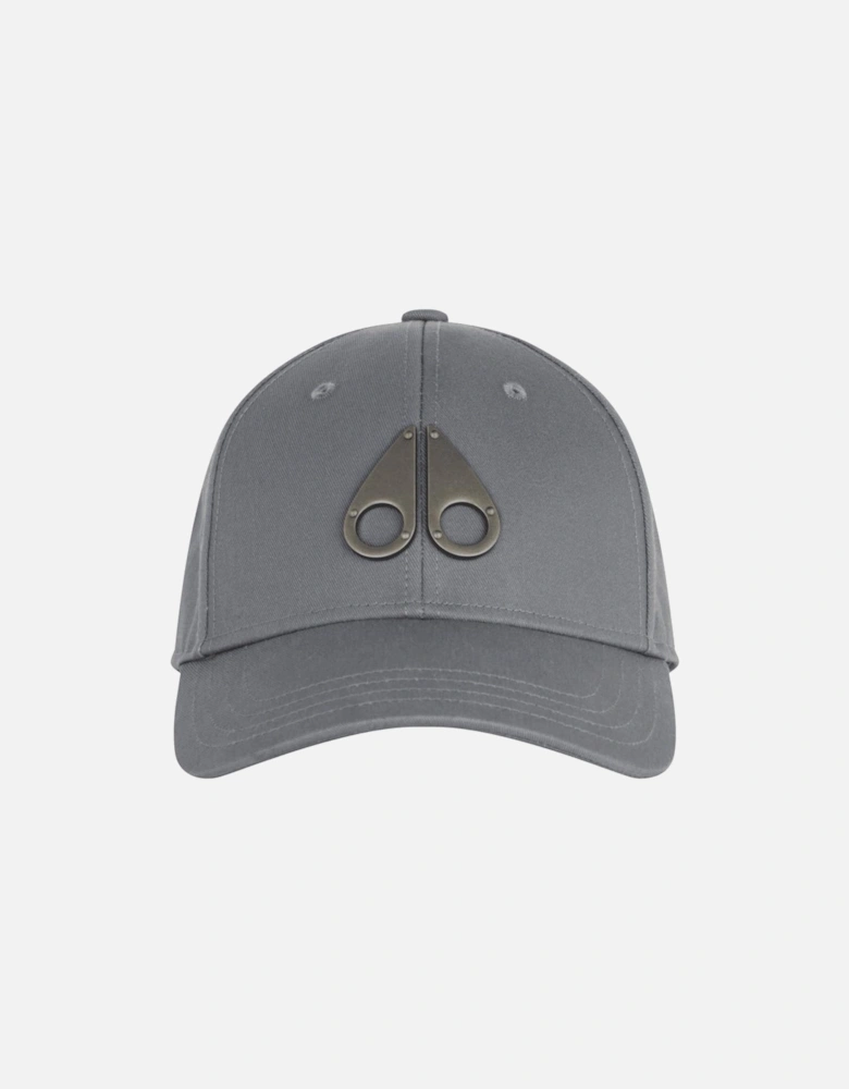 Cotton Metal Icon Logo Cement Grey Cap