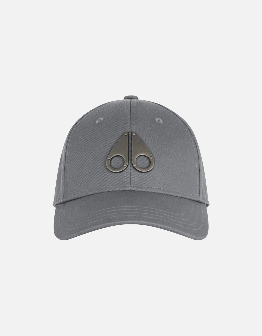 Cotton Metal Icon Logo Cement Grey Cap, 3 of 2