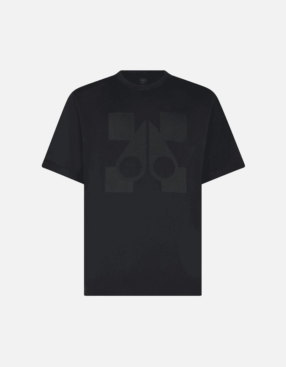 Moose Knuckles Men's Finchley Holographic Logo Black T-Shirt - Size: 36