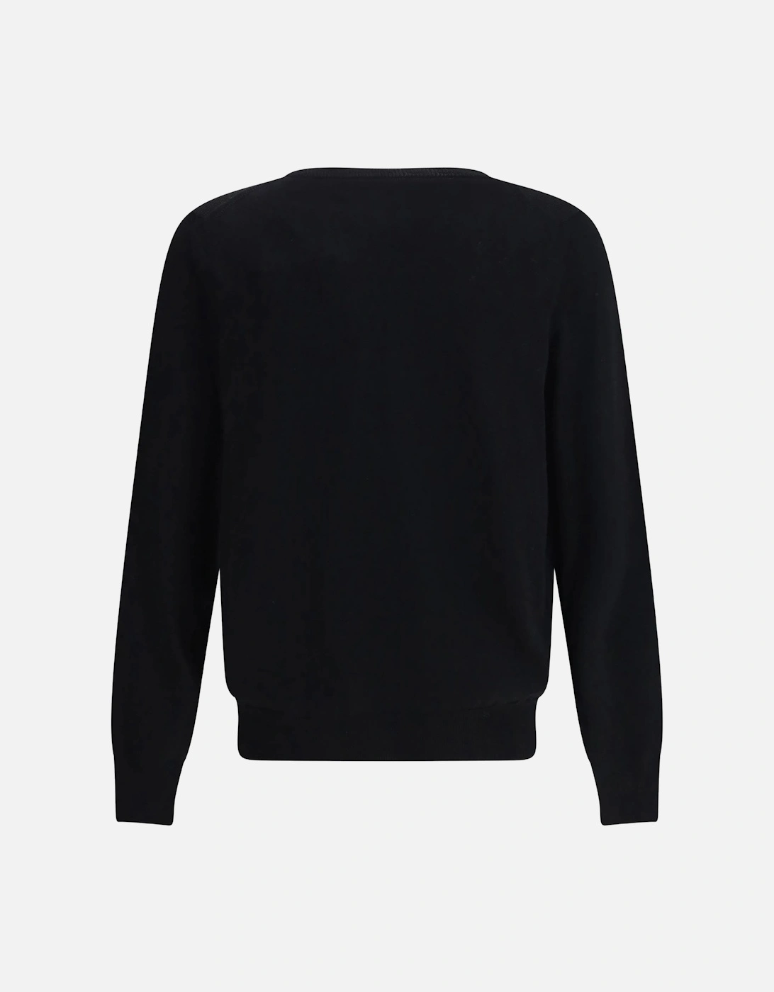 Fine Merino Intarsia Sweater Black