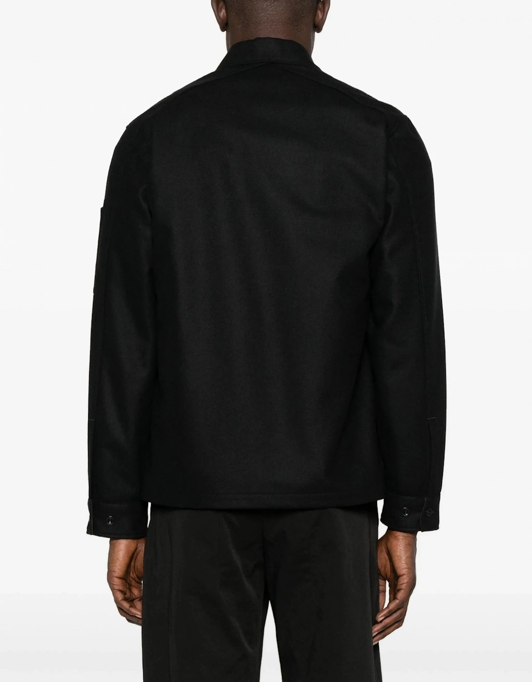 Felt Pocket Overshirt Black
