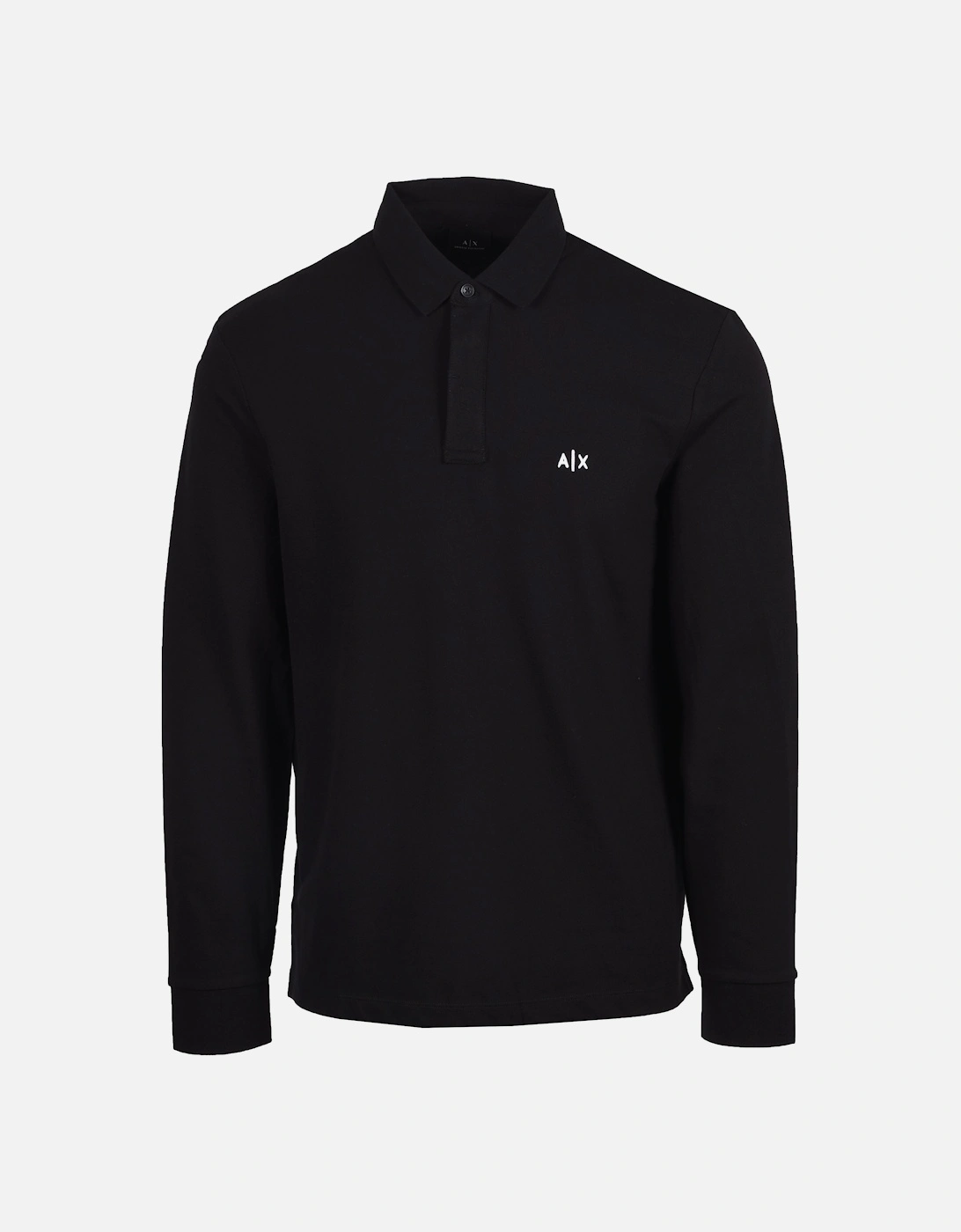 Long Sleeve Polo Shirt Black, 4 of 3
