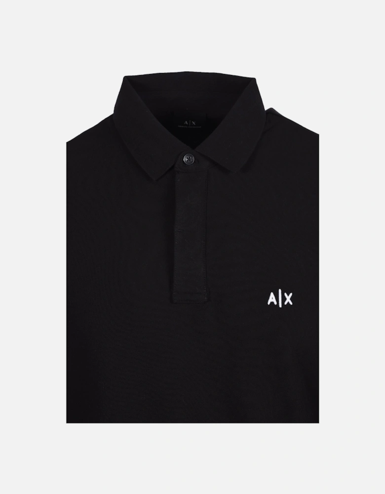 Long Sleeve Polo Shirt Black