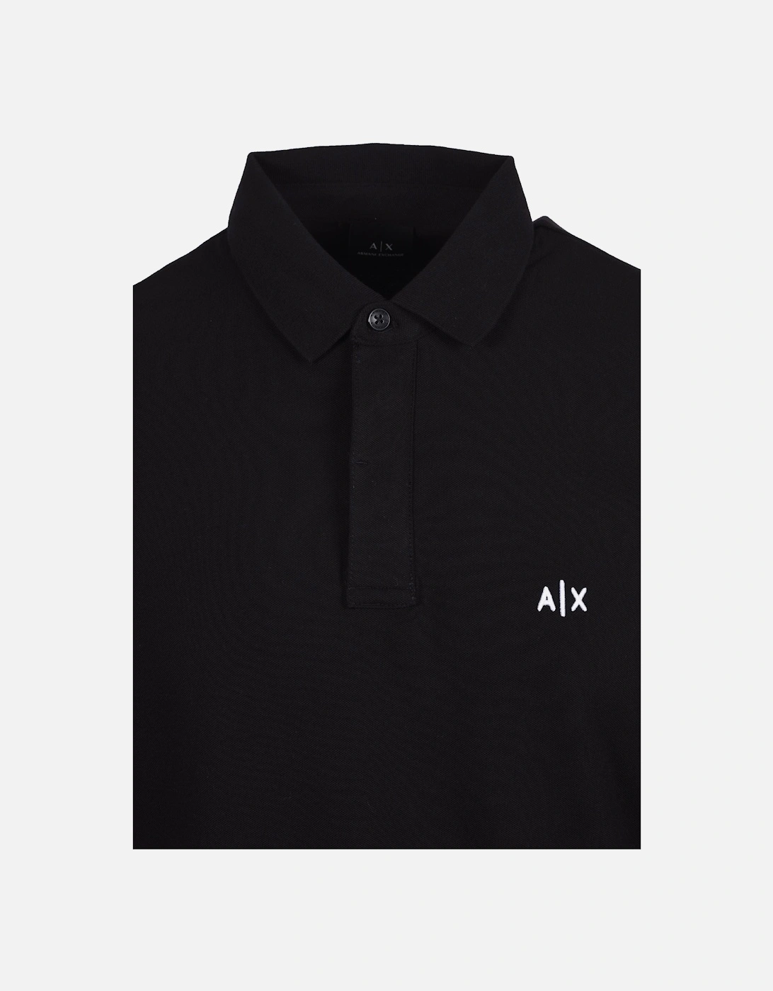 Long Sleeve Polo Shirt Black