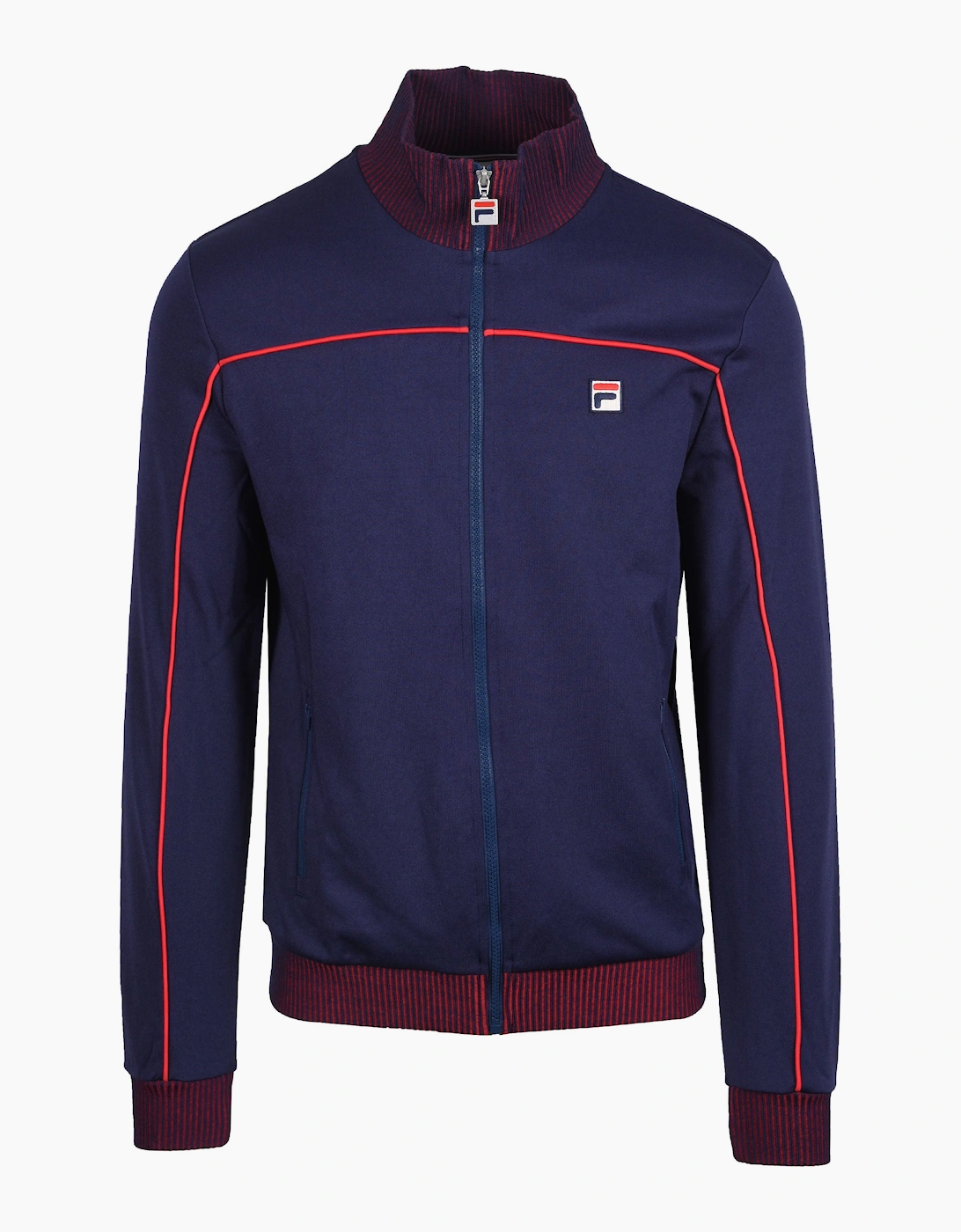 Men's Fila Vintage Zayn Lenticular Track Top Navy/Red - Size: 42