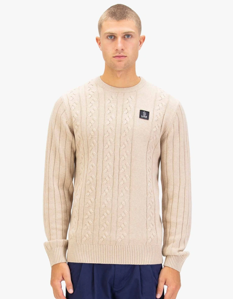 Mitcham Cable Knit Jumper - Stone
