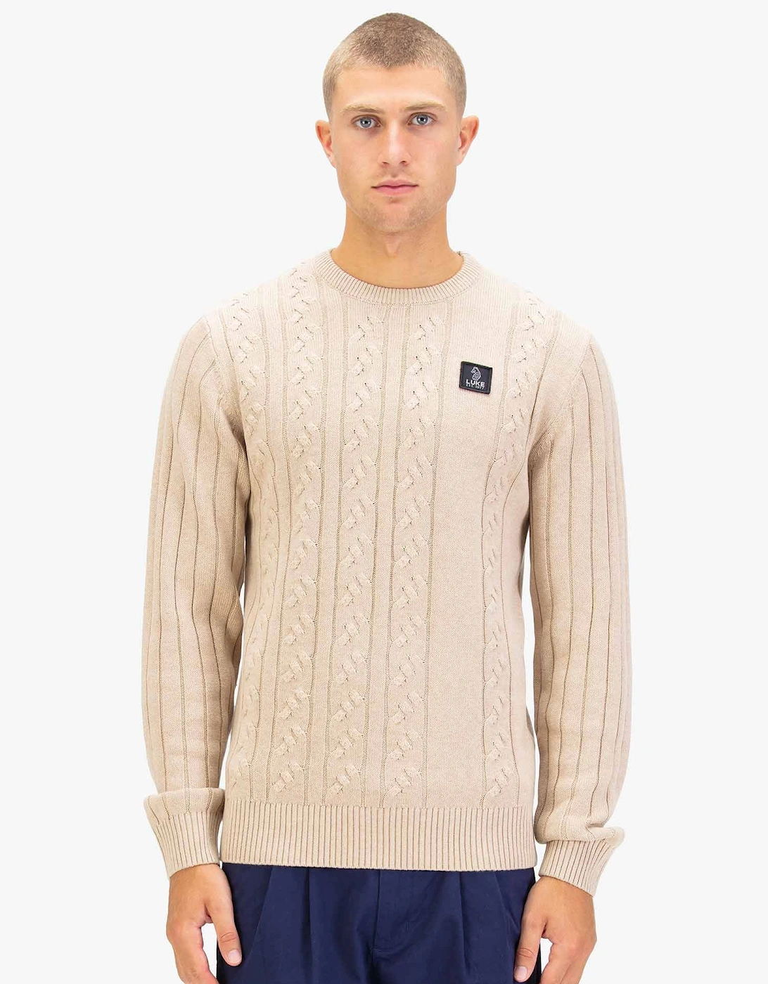 Mitcham Cable Knit Jumper - Stone, 9 of 8