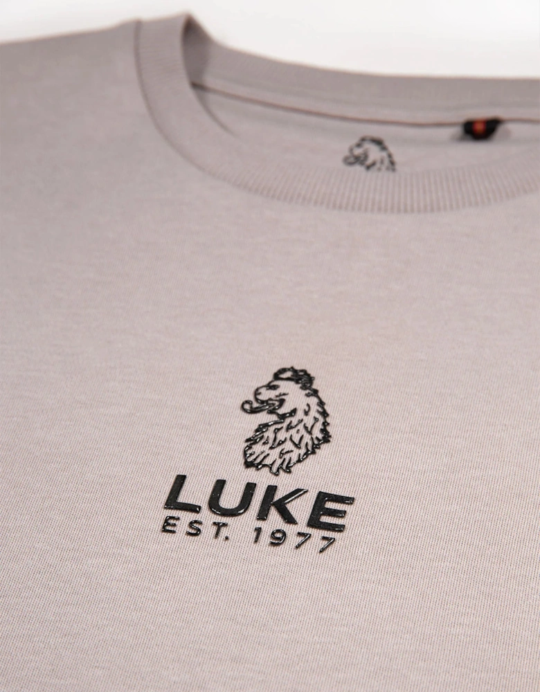 Centre Fold T-Shirt - Cement Black
