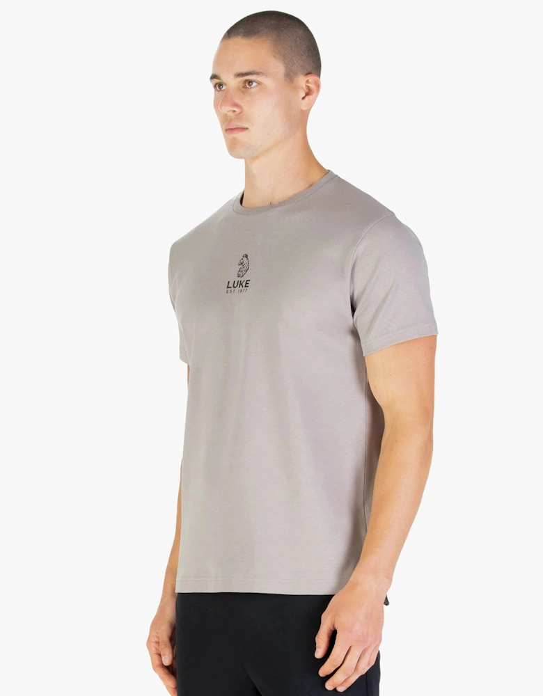 Centre Fold T-Shirt - Cement Black