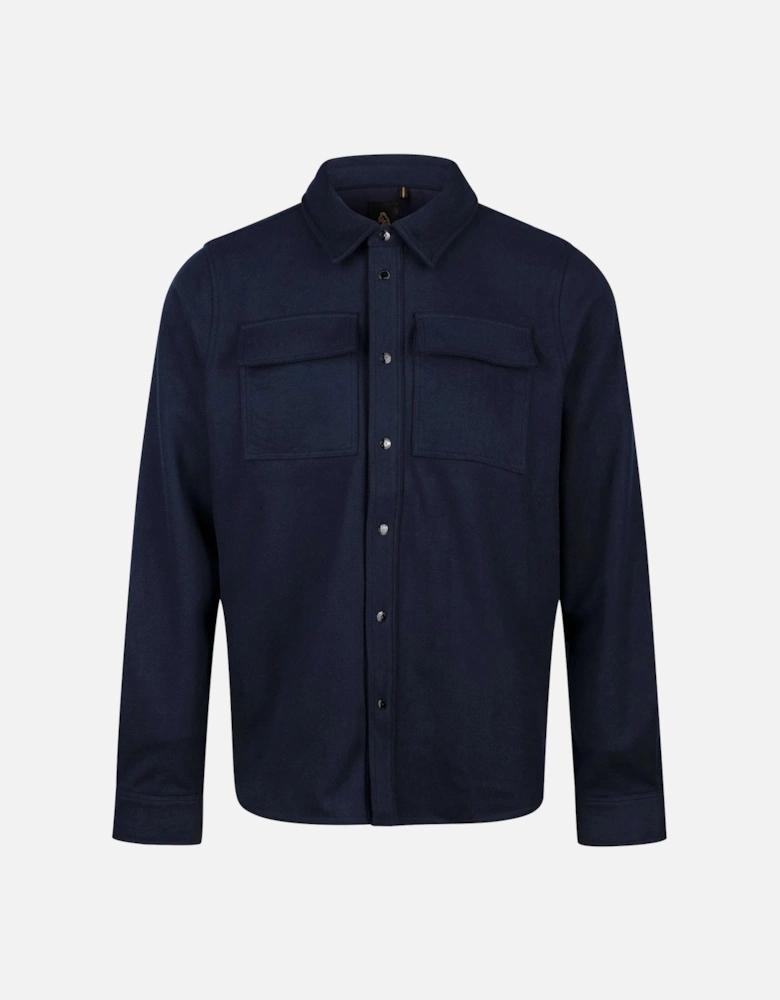 Ettrick Soft Overshirt - Navy Blue