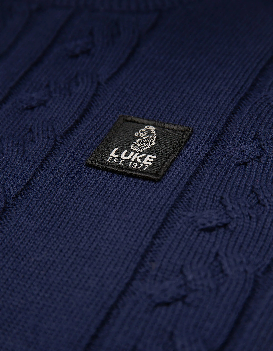 Mitcham Cable Knit Jumper - Navy