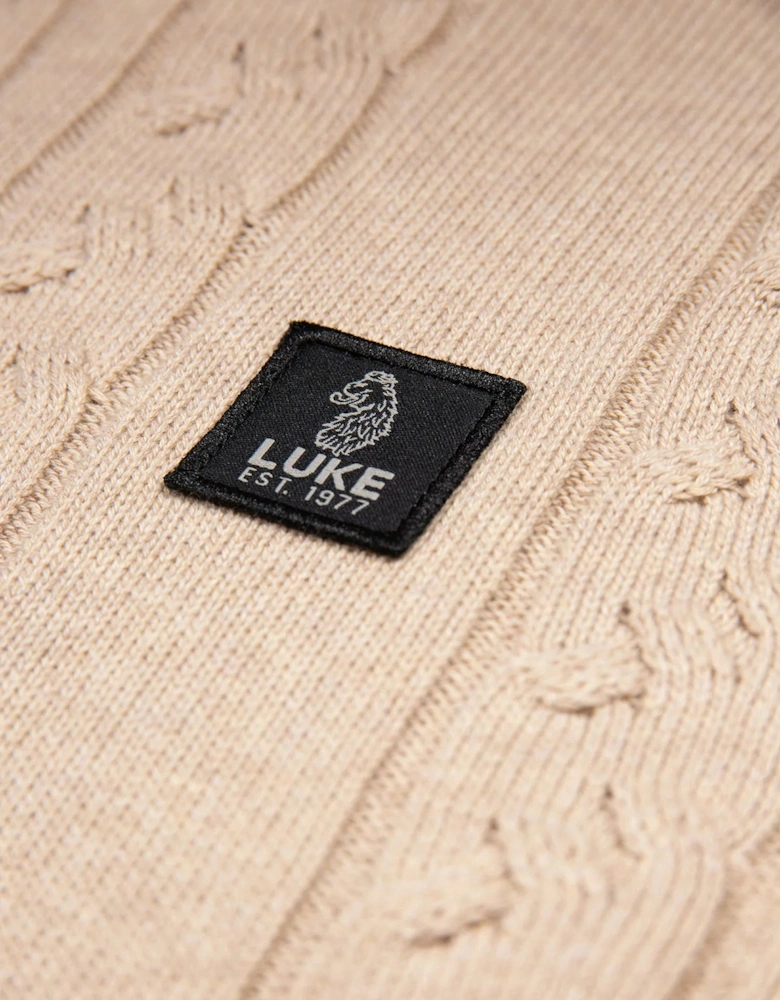 Mitcham Cable Knit Jumper - Stone