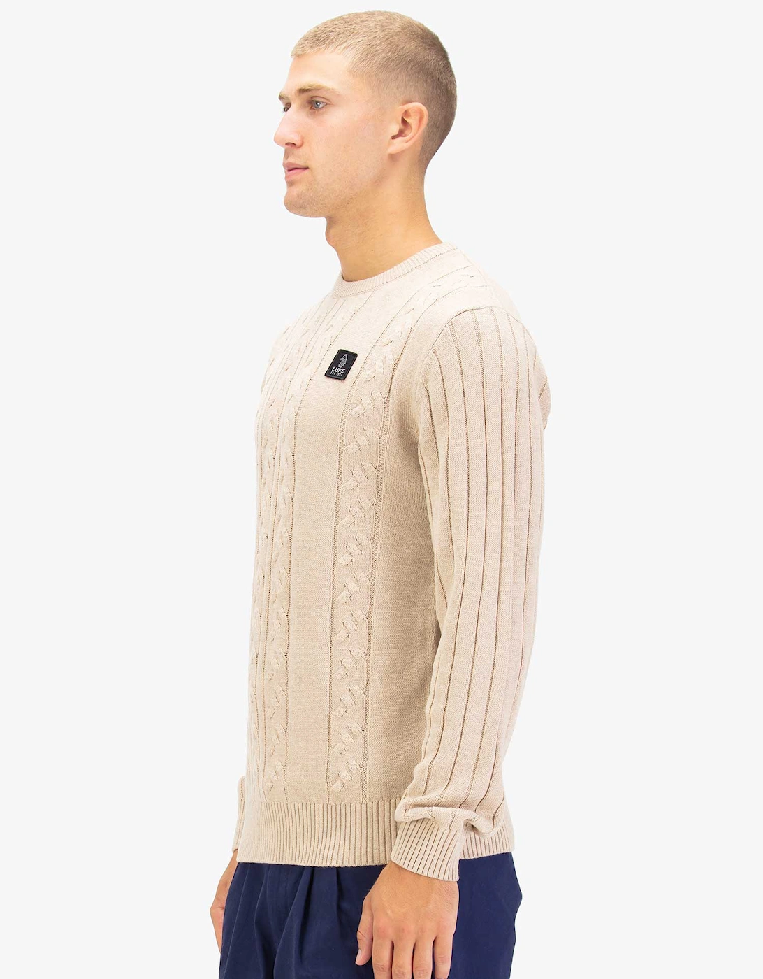Mitcham Cable Knit Jumper - Stone