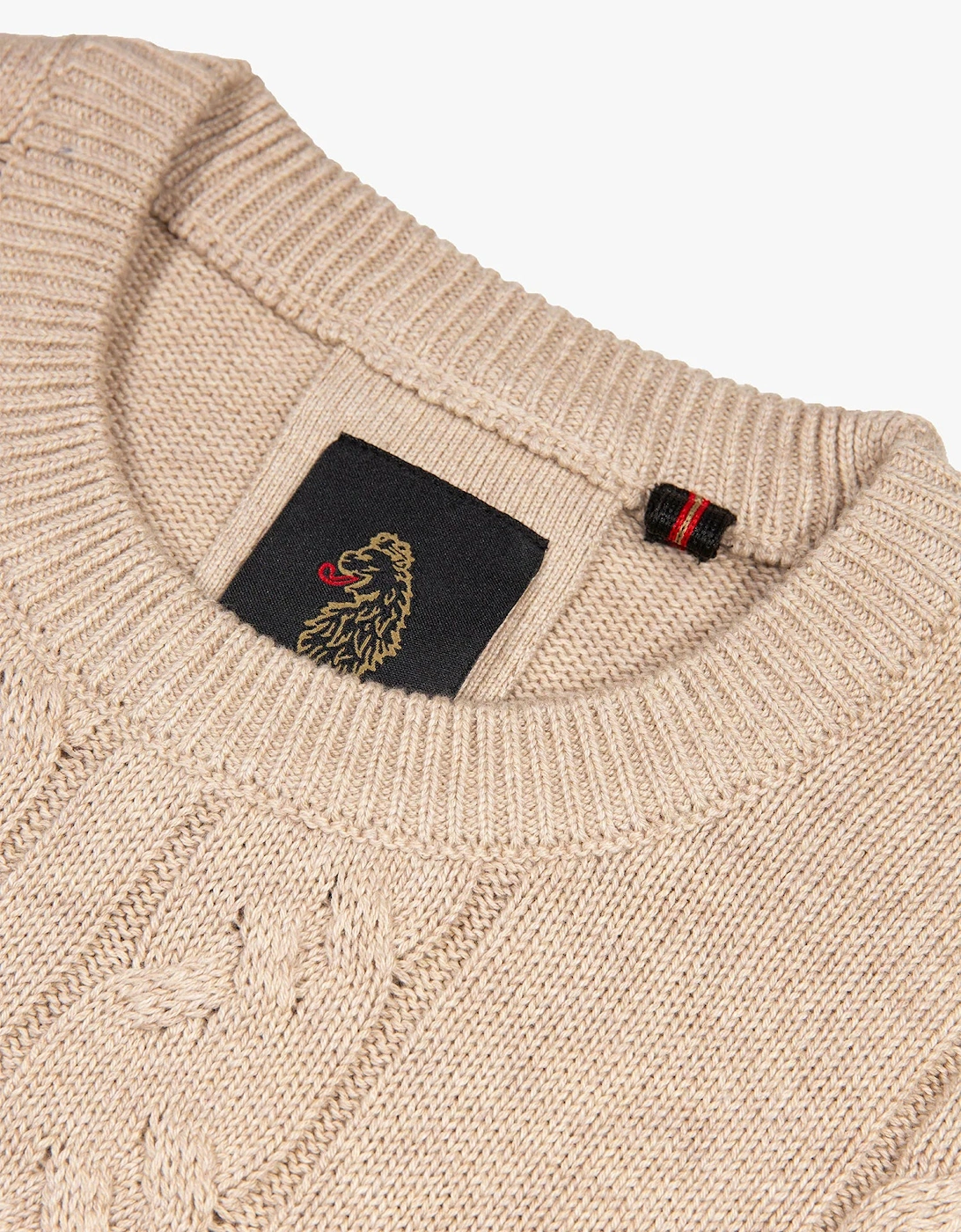 Mitcham Cable Knit Jumper - Stone