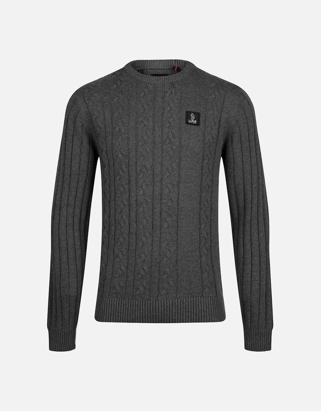Mitcham Cable Knit Jumper - Charcoal