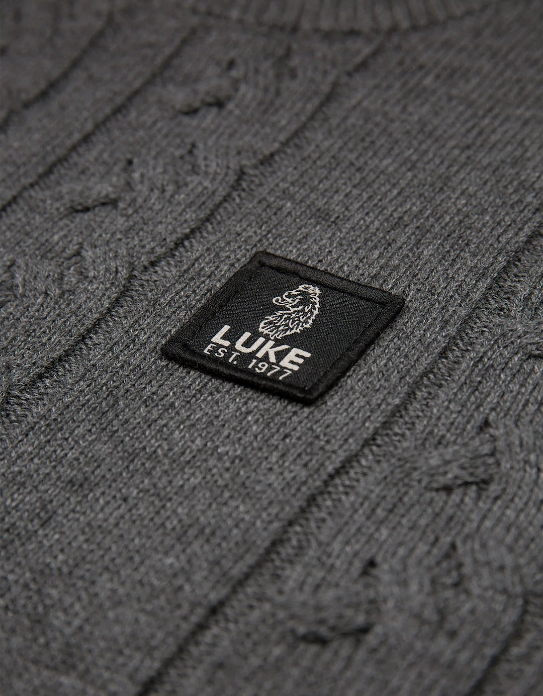 Mitcham Cable Knit Jumper - Charcoal