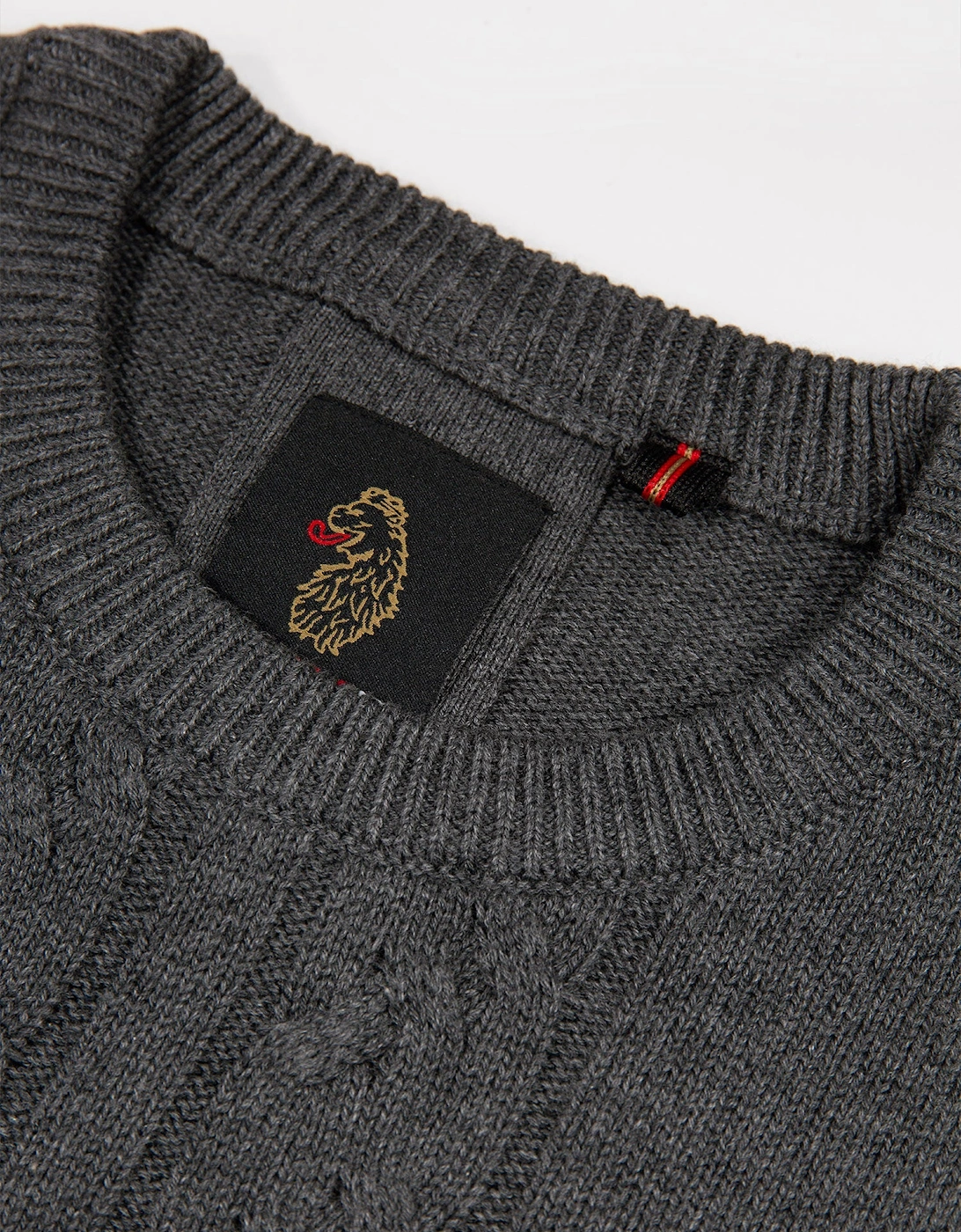 Mitcham Cable Knit Jumper - Charcoal