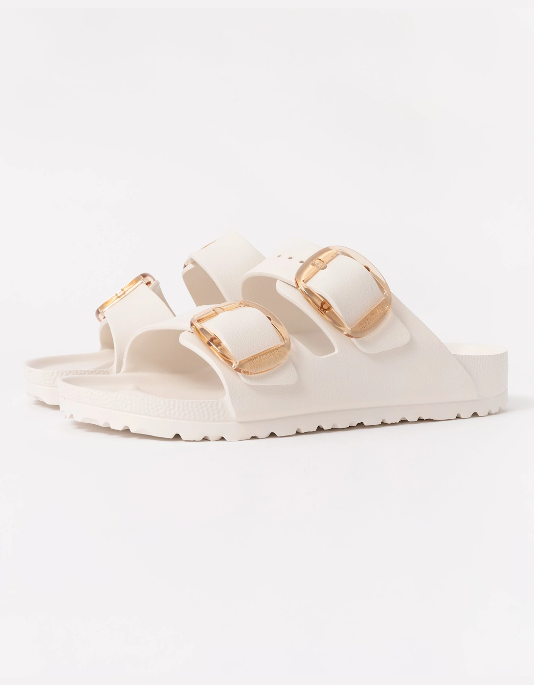 Birkenstock Arizona Women's White Big Buckle Eva Sandals - Eggshell - Size 5.5/C