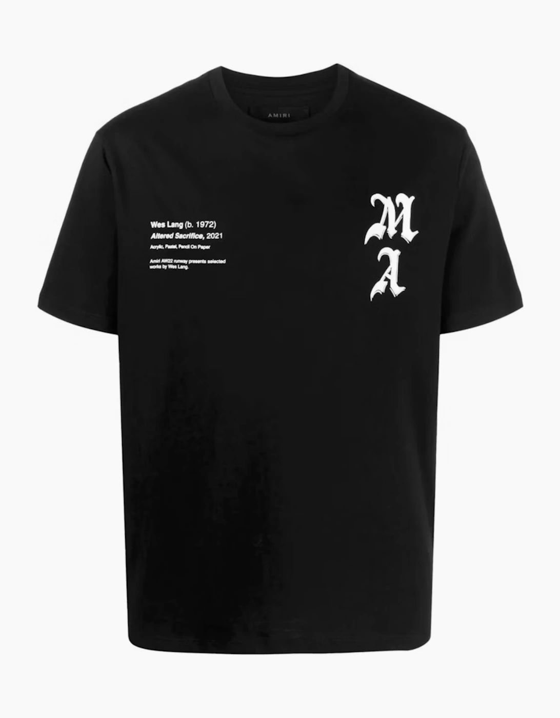 Amiri Unisex Black X Wes Lang Checker Skull Tee  M